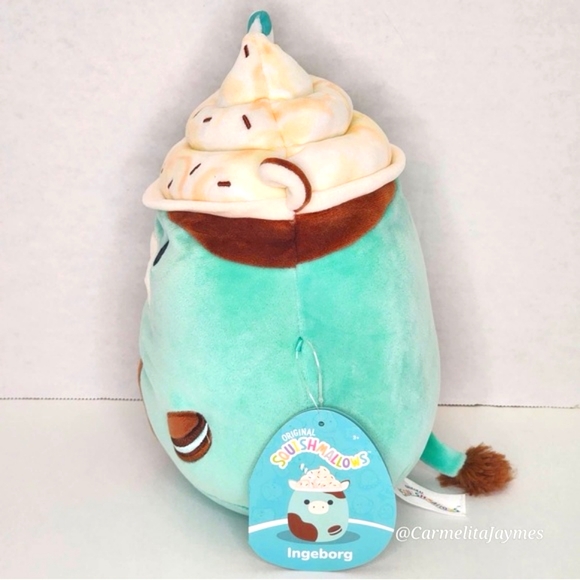 INGEBORG 🐮 Mint Chocolate Milkshake Cow Crossover Original Squishmallow NWT - Picture 2 of 8